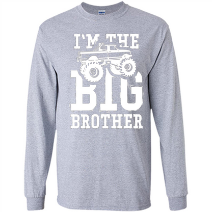 I'm The Big Brother Monster Truck T-shirt Sport Grey