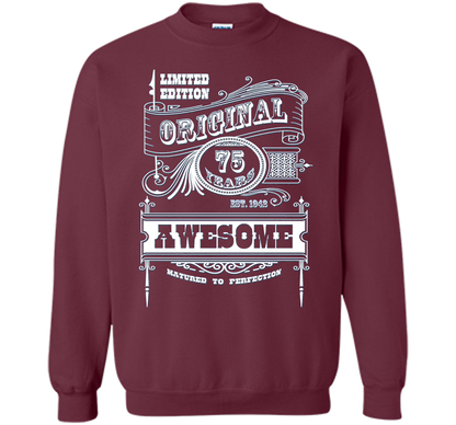 Best 75th Birthday Made in 1942 Awesome T-Shirt Gift Idea shirt Maroon