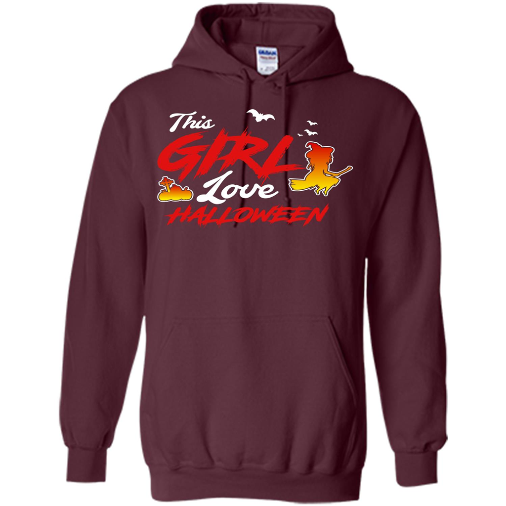 Halloween T-shirt This Girl Love Halloween Maroon