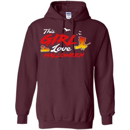 Halloween T-shirt This Girl Love Halloween Maroon