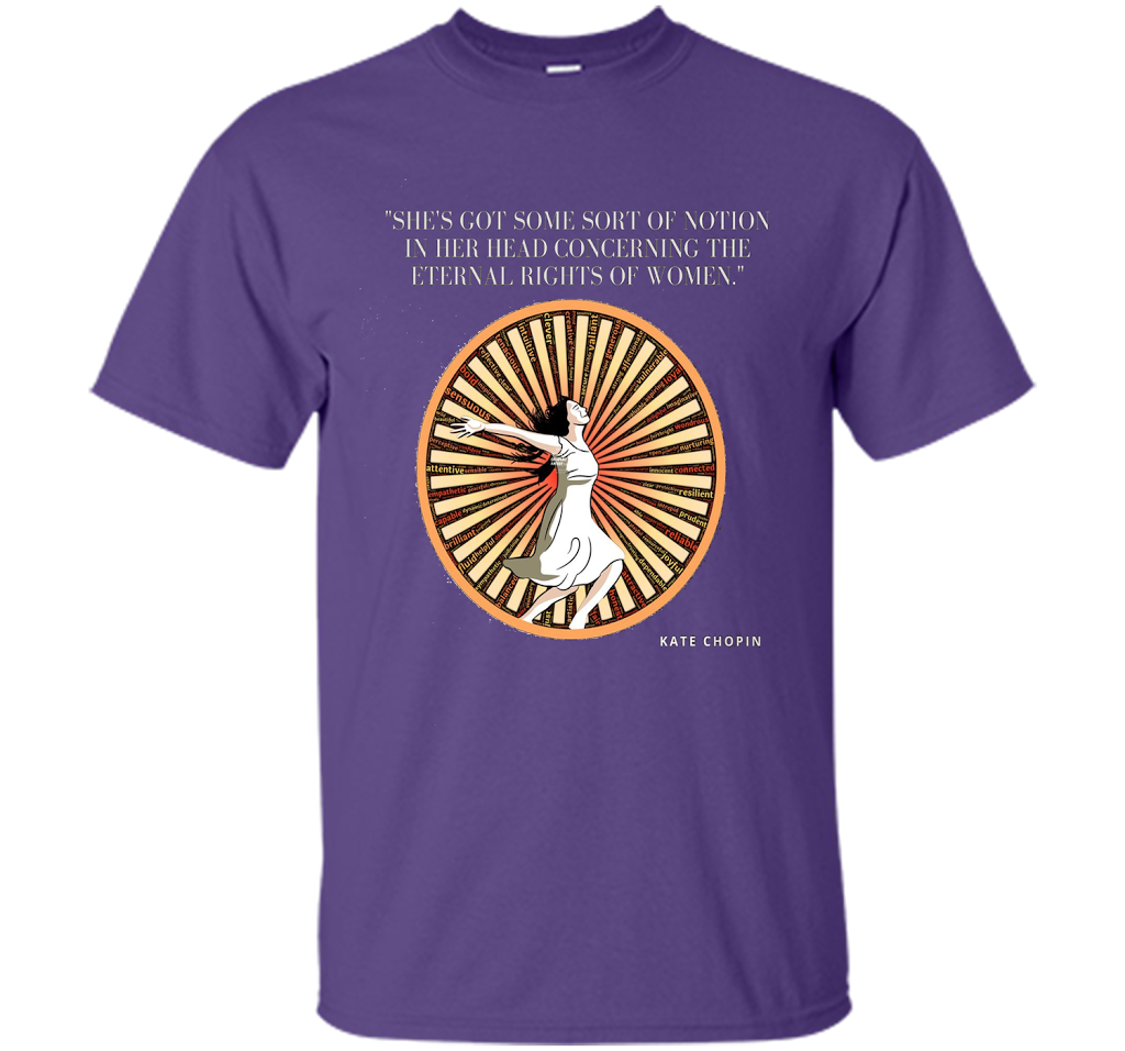 Kate Chopin Eternal Rights of Women Literary T-Shirt shirt Purple