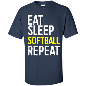 Softball T-shirt Eat Sleep Softball Repeat T-shirt