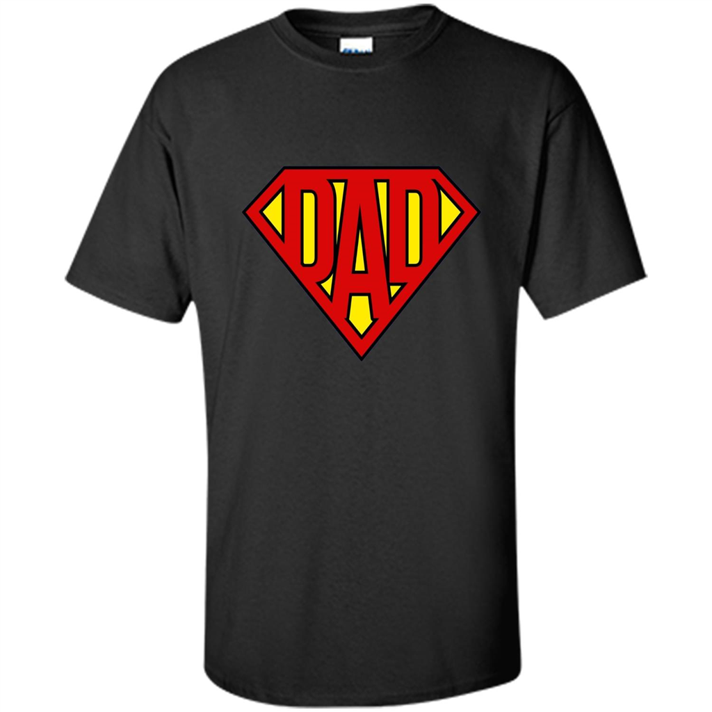 Fathers Day T-shirt Super Dad Black