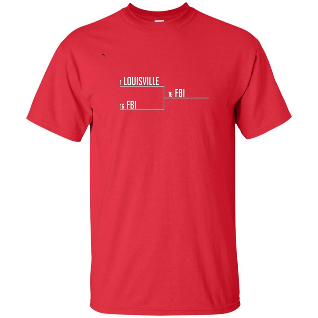 Louisville FBI T-shirt Funny Bracket Louisville FBI Red