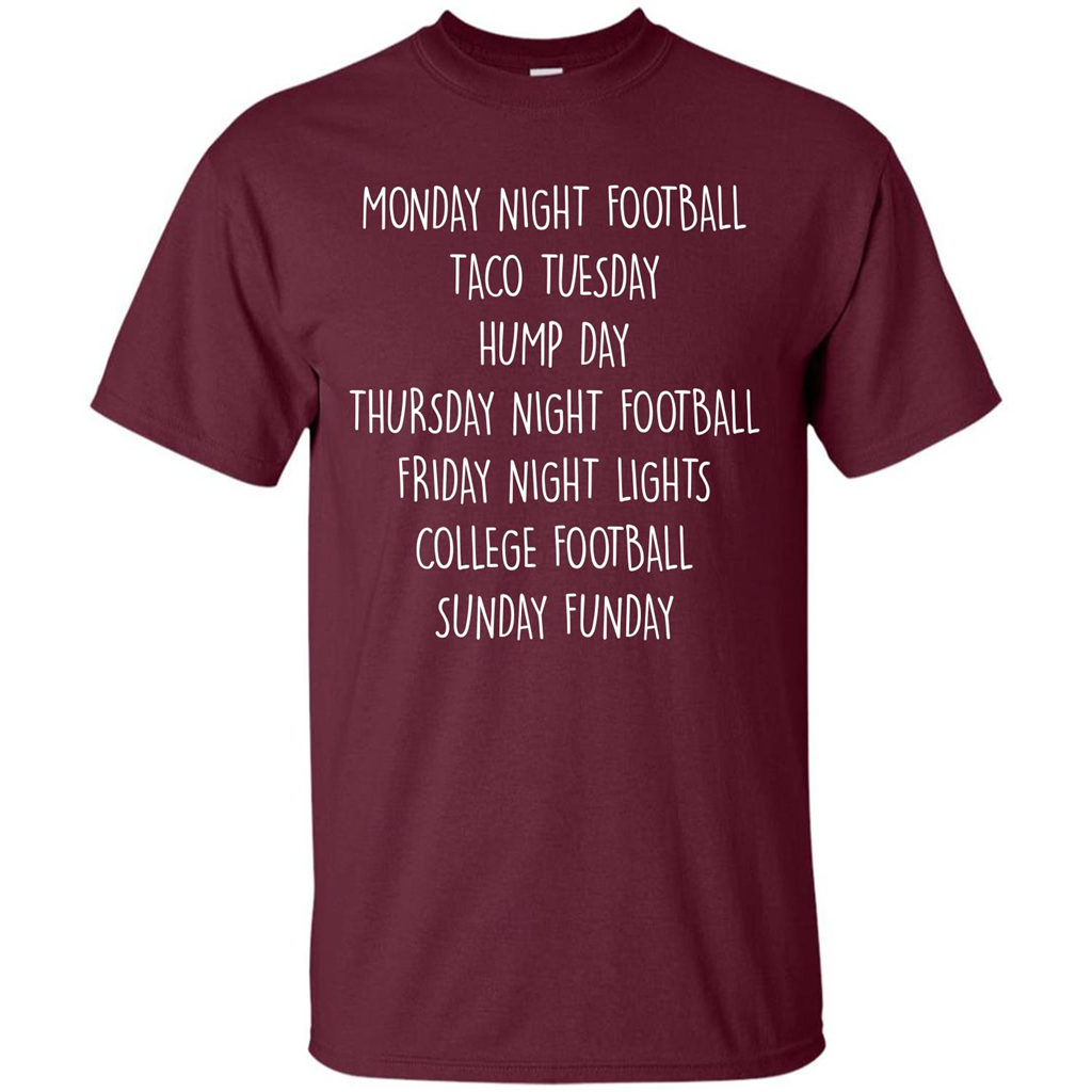 Football T-shirt Monday Night Football Taco Tuesday Maroon
