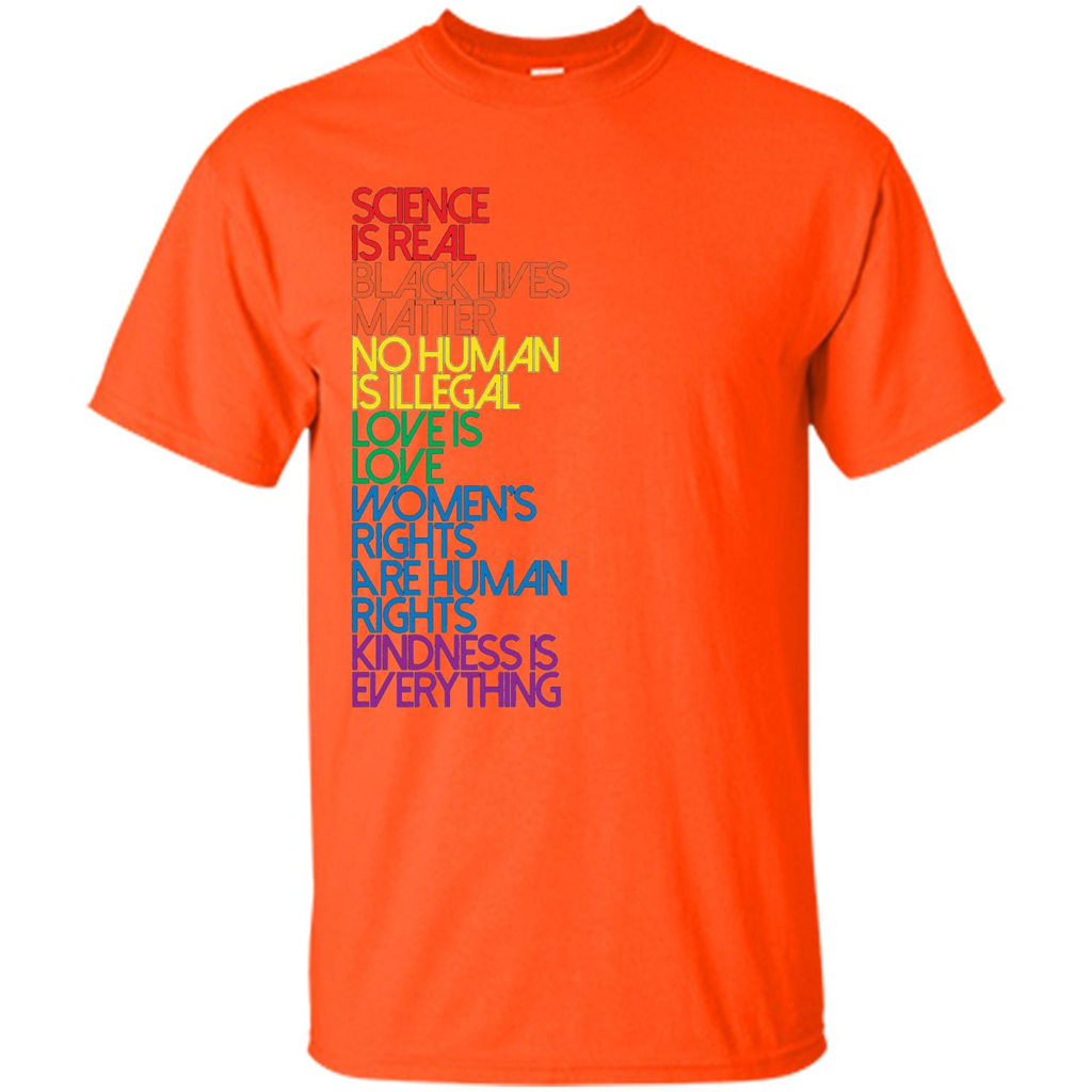 Science Is Real Black Lives Matter T-shirt Orange