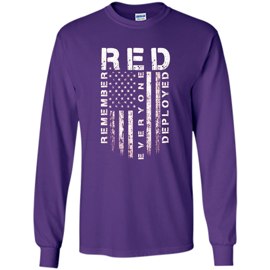 Red Friday - Remember Everyone Veteran Deployed T-shirt Purple