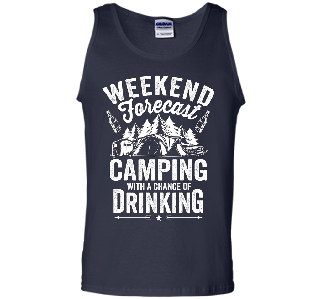 Weekend Forecast Camping With A Chance Of Drinking Shirt shirt Navy