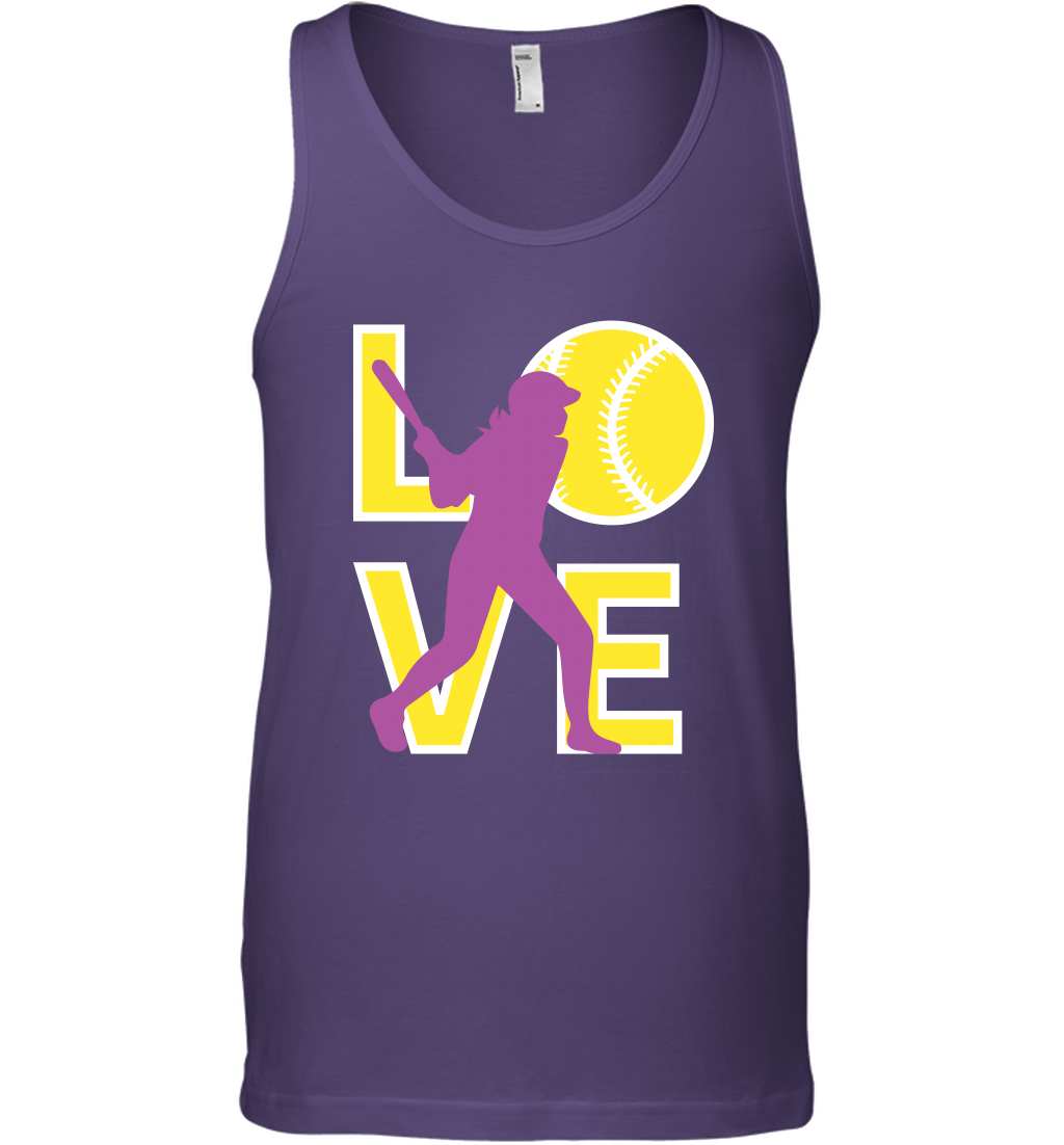Love Baseball Shirt Tank Top Tank Top Purple