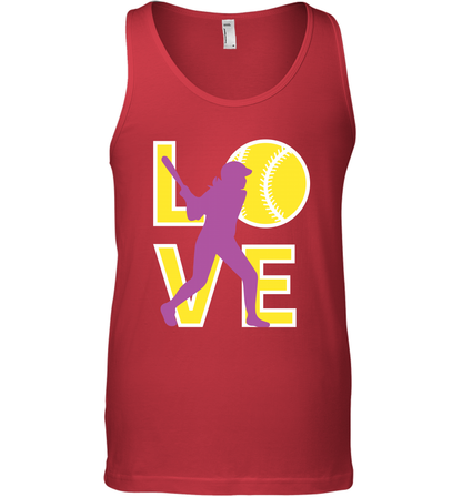 Love Baseball Shirt Tank Top Tank Top Red