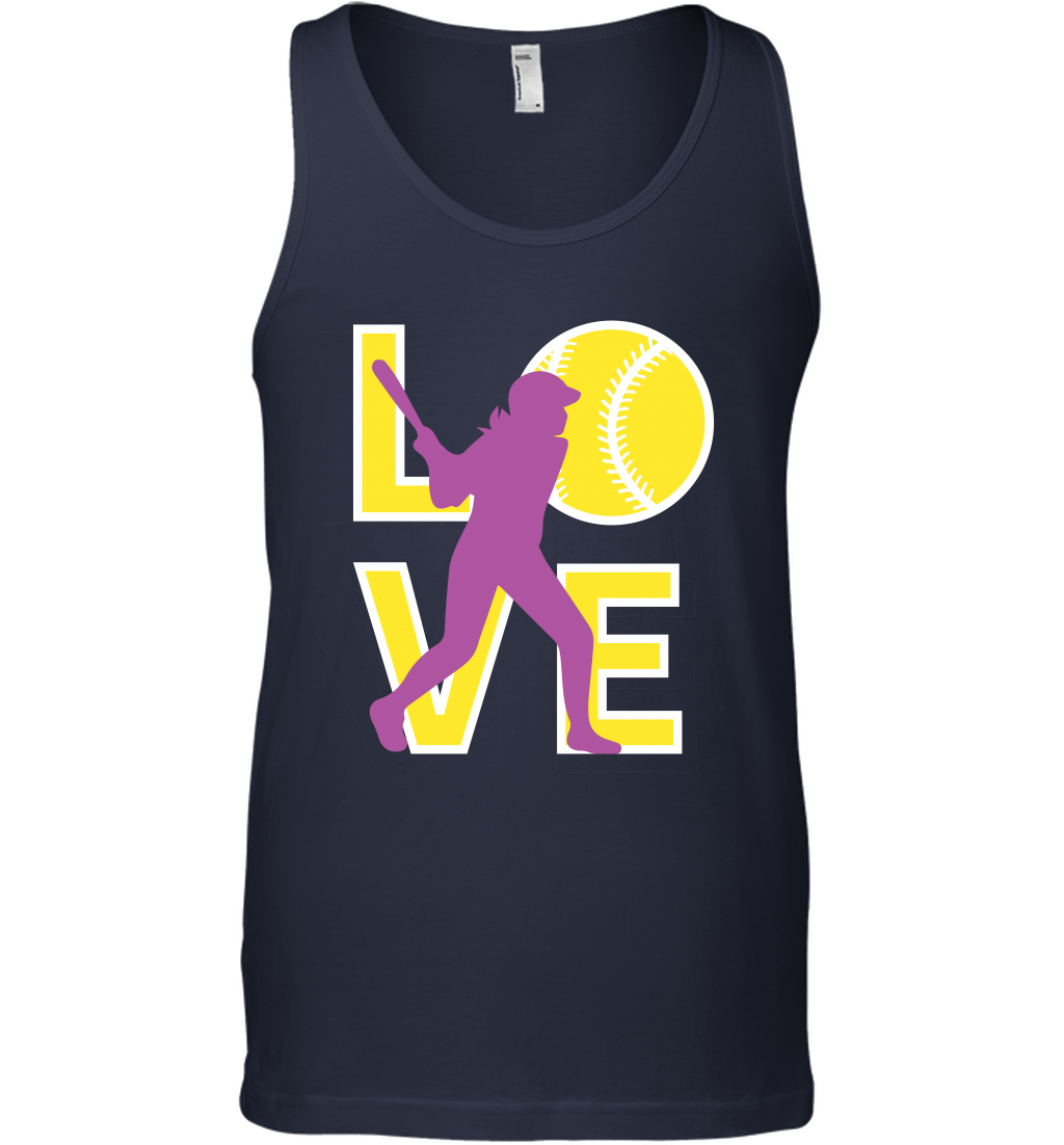Love Baseball Shirt Tank Top Tank Top Navy