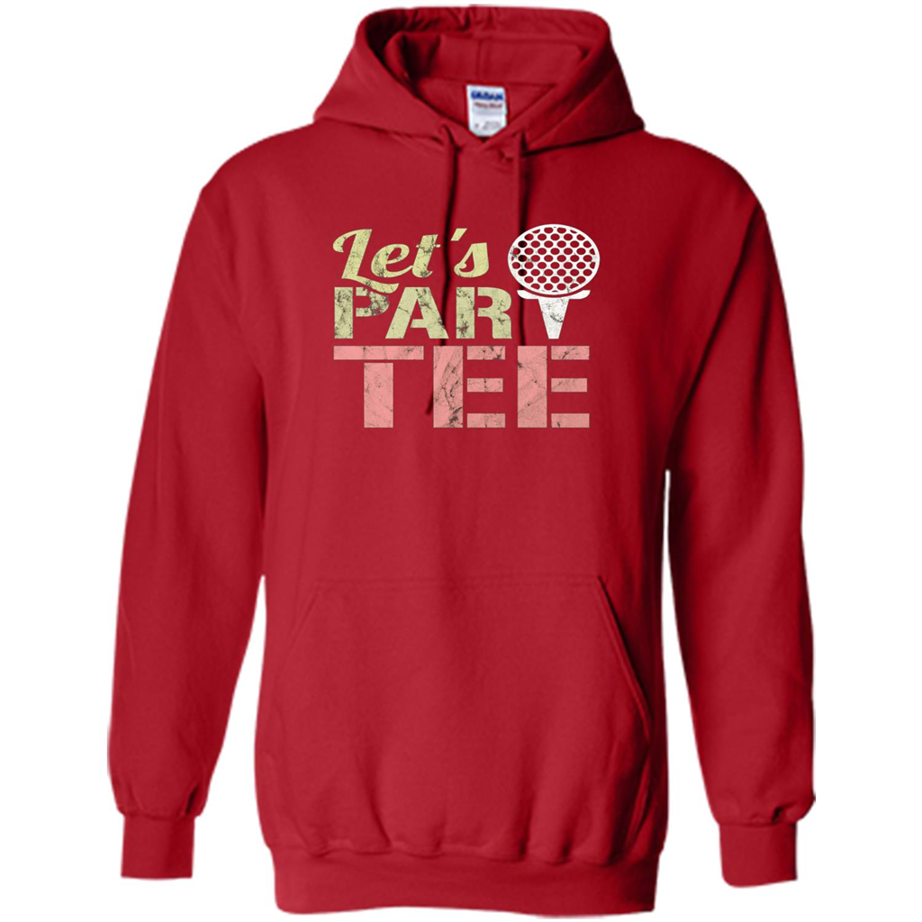 Funny Golf T-shirt Let's Par-Tee. Let's Party. Golf Joke Red