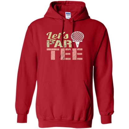 Funny Golf T-shirt Let's Par-Tee. Let's Party. Golf Joke Red