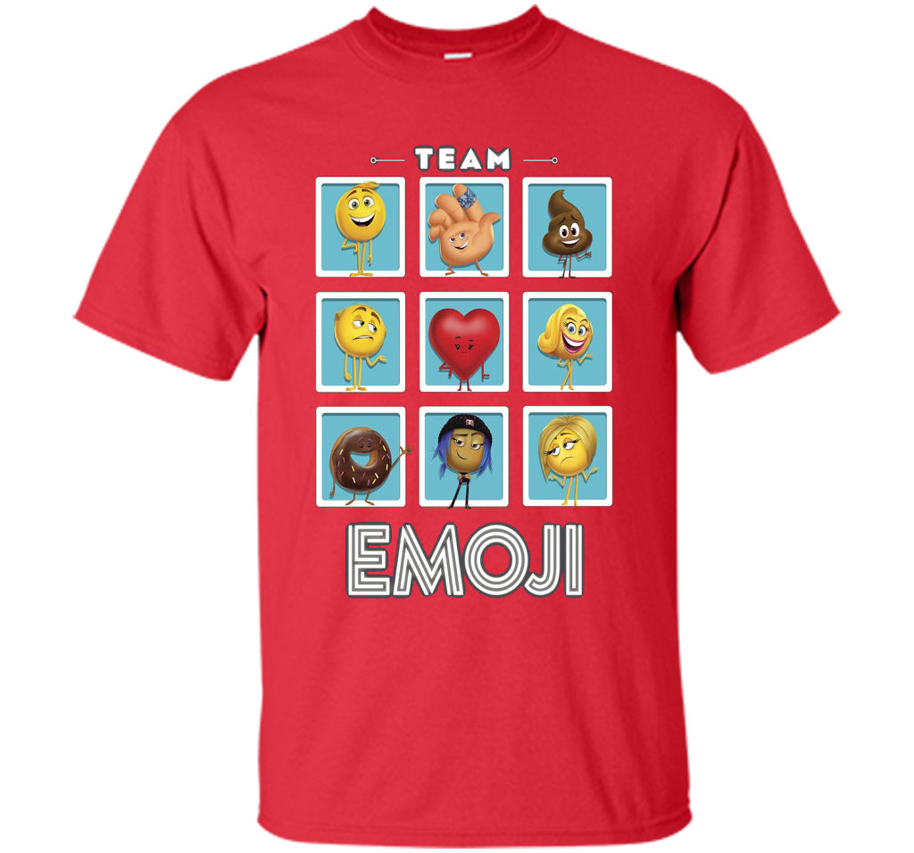 The Emoji Movie Team Emoji Panels Graphic T-Shirt shirt Red