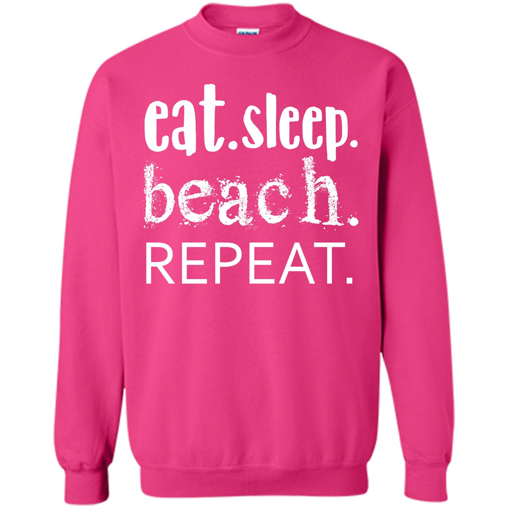 Eat Sleep Beach Repeat T-shirt Heliconia