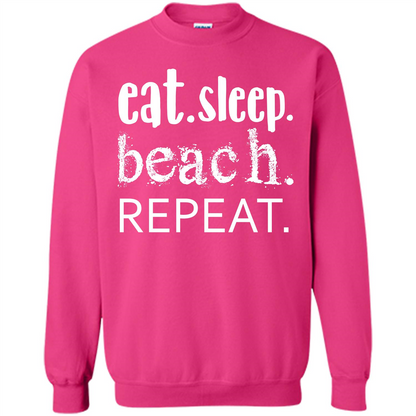 Eat Sleep Beach Repeat T-shirt Heliconia