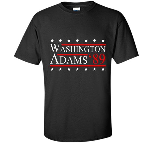 Washington Adams 1789 July 4th T-shirt Black