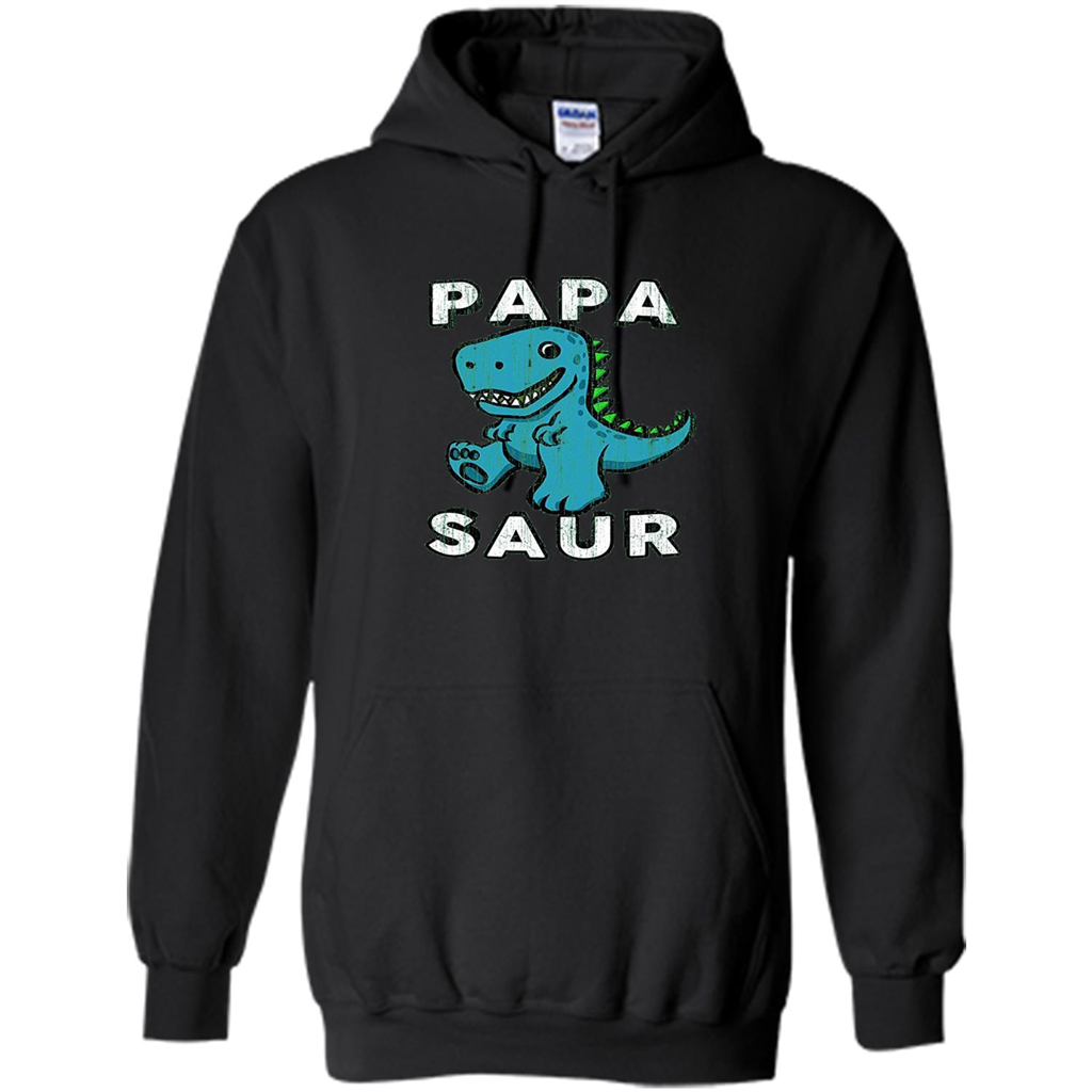 Fathers Day T-shirtt Papa Saur Black