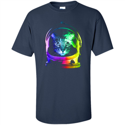 Astronaut Cat T-shirt Navy