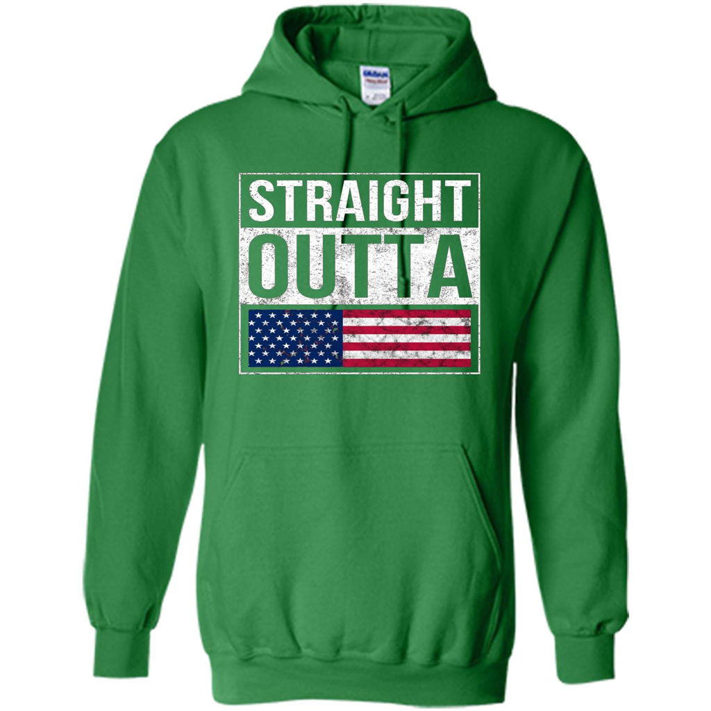 Independen Day T-shirt Straight Outta. 4th of July Irish Green