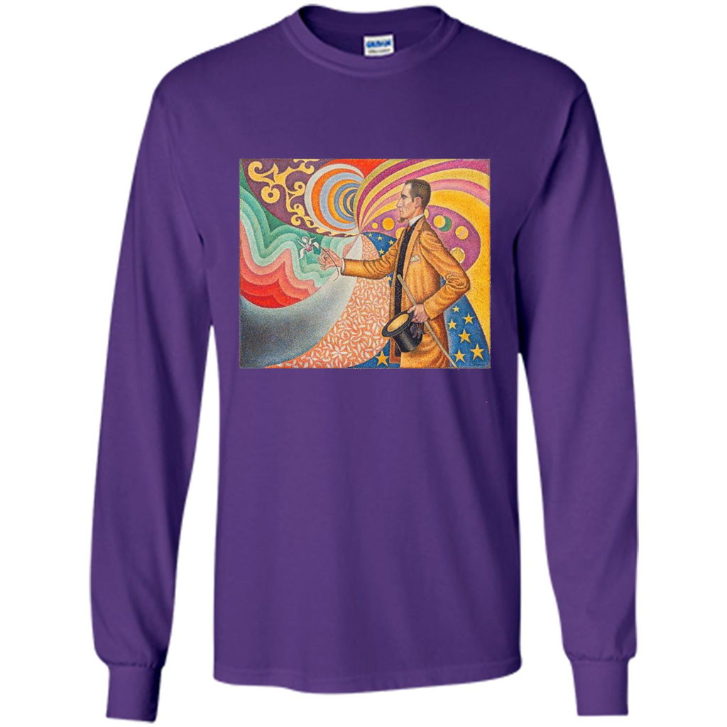 Portrait of Felix Feneon by Paul Signac T-shirt Purple