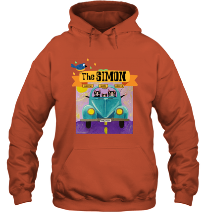 The Simon Family ( Customized Name ) Hoodie Hoodie Orange