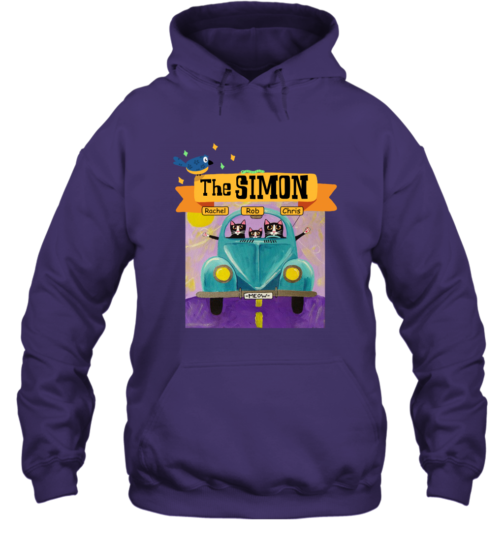 The Simon Family ( Customized Name ) Hoodie Hoodie Purple