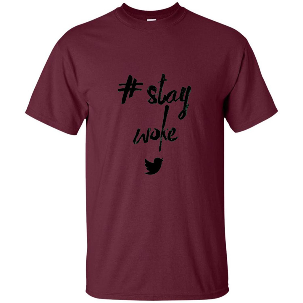 Black Lives Matter T-Shirt Stay Woke Maroon