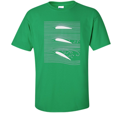 Airplane Wing T-shirt Aerospace Airfoil Stall Diagram Irish Green