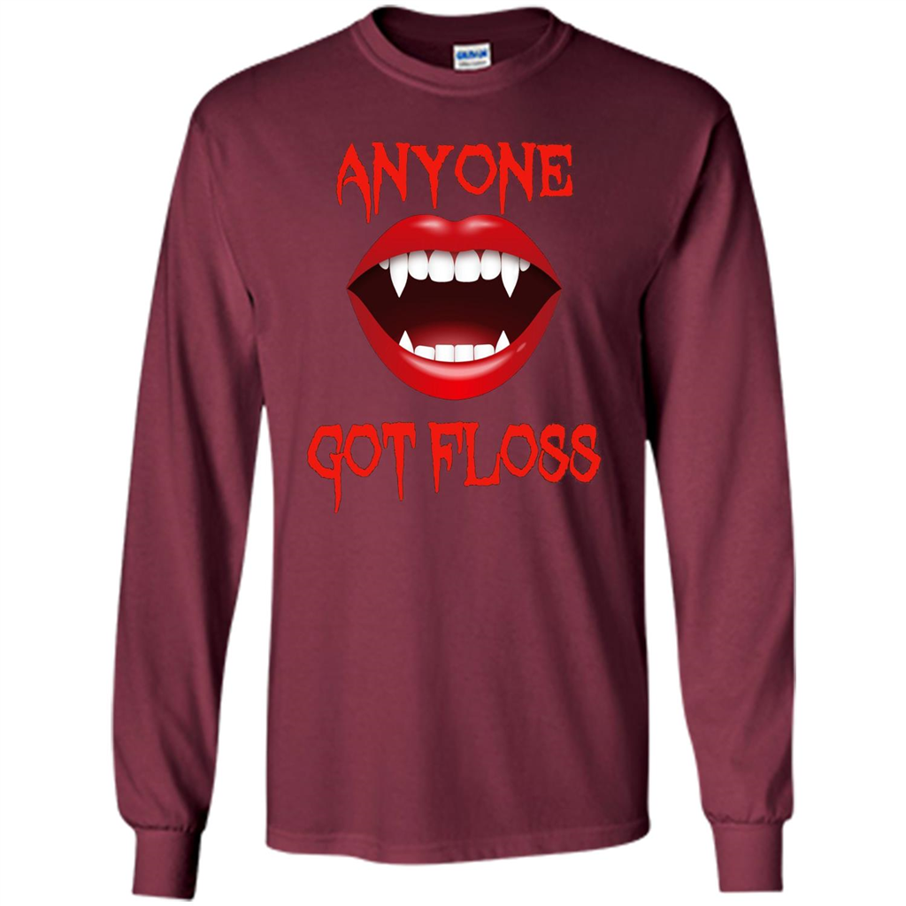 Anyone Got Floss Halloween Vampire T Shirt Scary Dental Fun