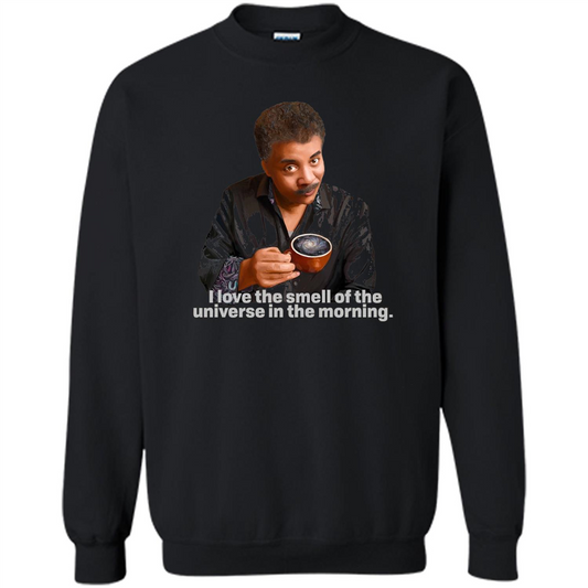 Neil Degrasse Tyson I Love The Smell Of The Universe T-Shirt Black