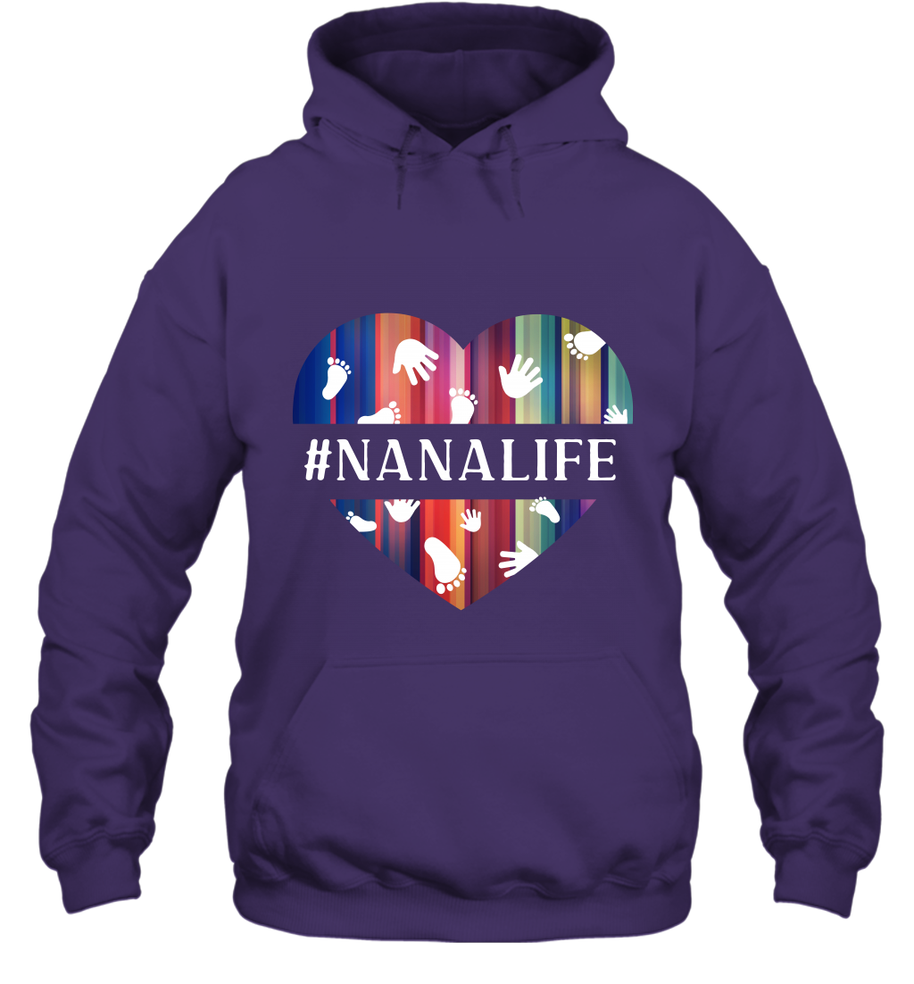 Hash Tag Nana Life Grandmom Shirt Hoodie Purple