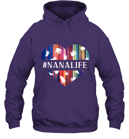 Hash Tag Nana Life Grandmom Shirt Hoodie Purple