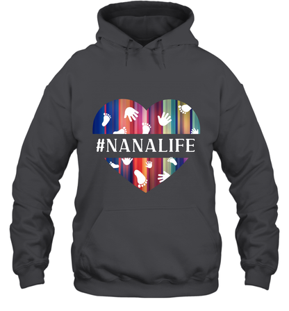Hash Tag Nana Life Grandmom Shirt Hoodie Dark Heather