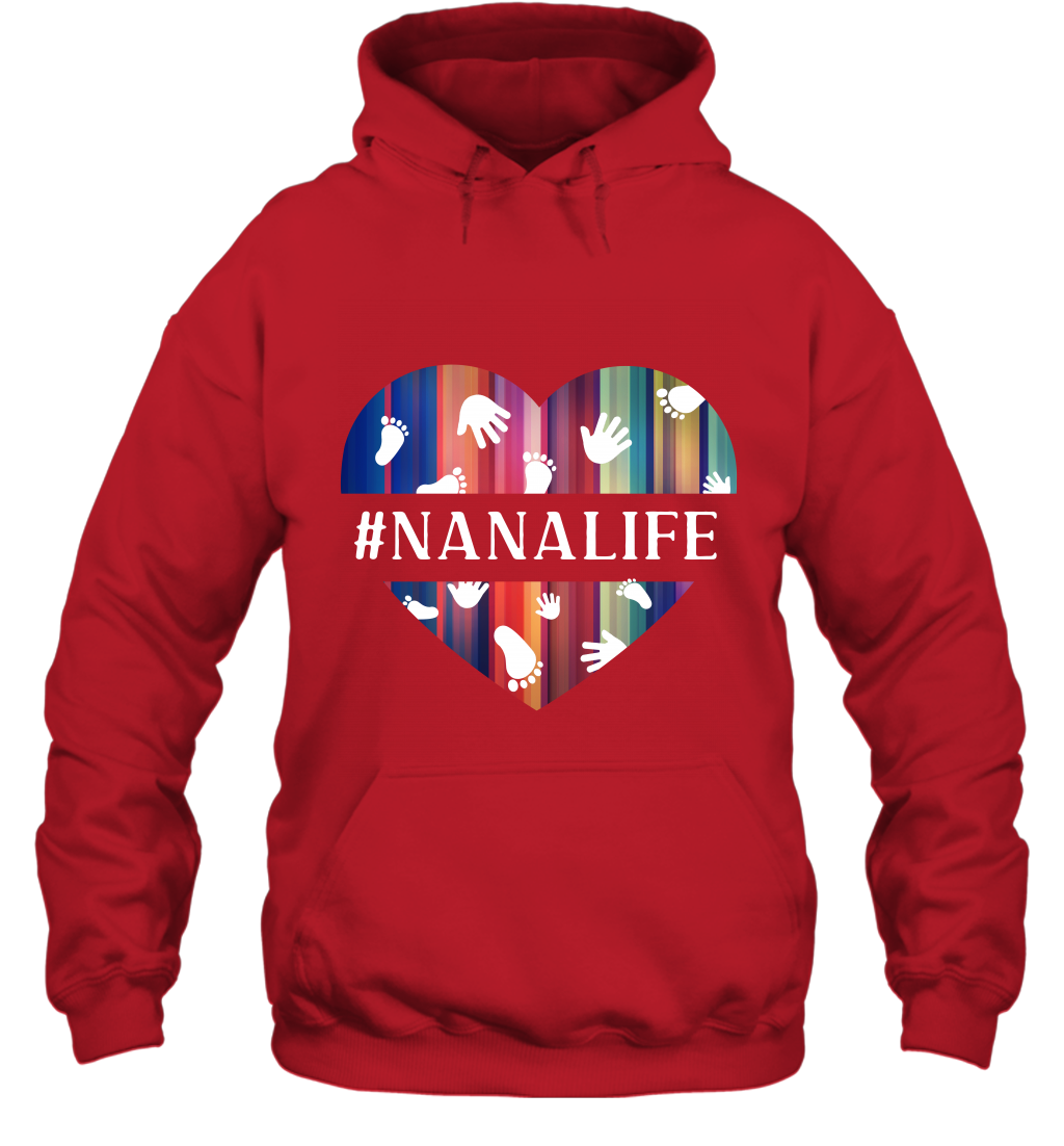 Hash Tag Nana Life Grandmom Shirt Hoodie Red
