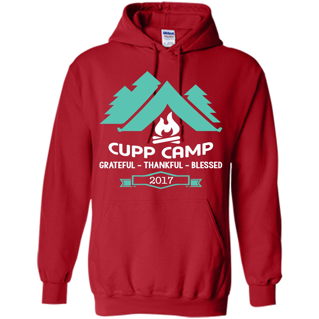 Camping T-shirt Cupp Camp Grateful - Thankful - Blessed 2017 Red