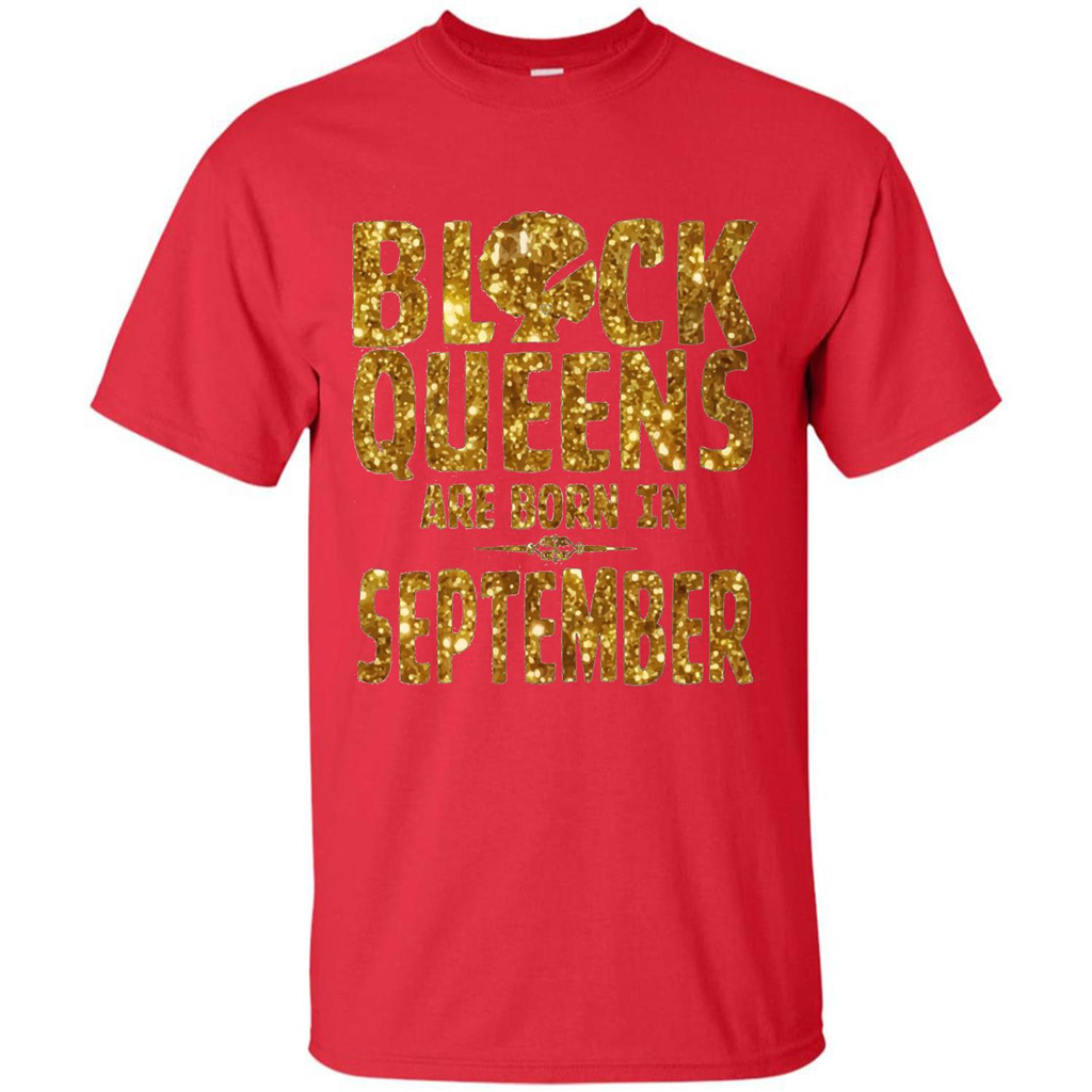 Black Queens Are Born In September T-shirt Red