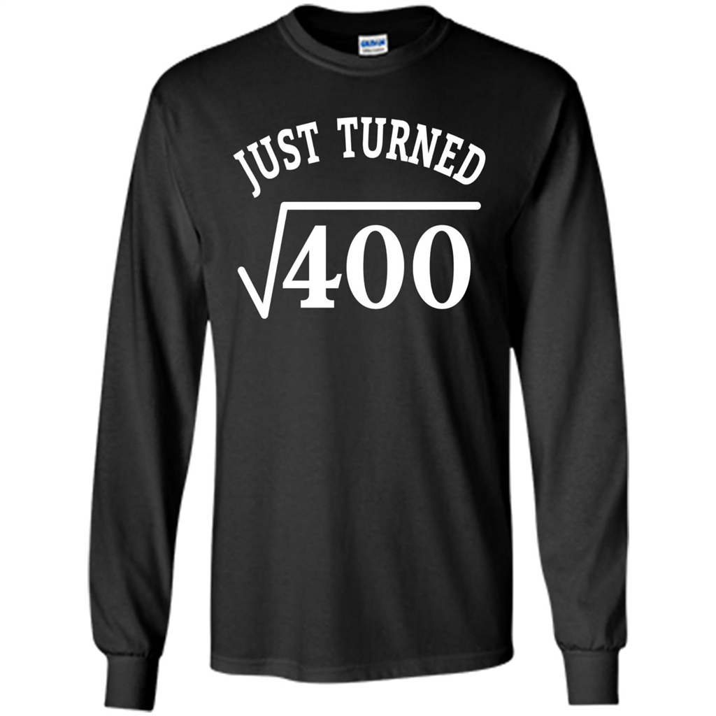 Birthday Gift T-shirt 20 Years Old Just Turn Square Root 400 T-shirt Black