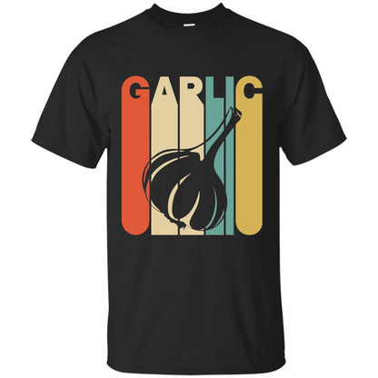 Vintage Style Garlic T-Shirt Black
