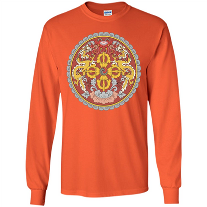 Emblem Of Bhutan T-shirt Orange