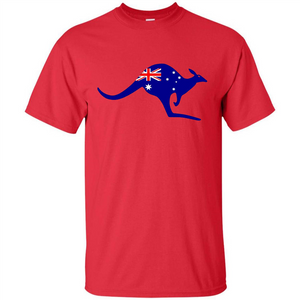 Australian Flag Kangaroo T-shirt Australia Vacation T-shirt