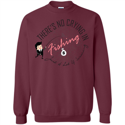 No Crying Fishing T-shirt Maroon