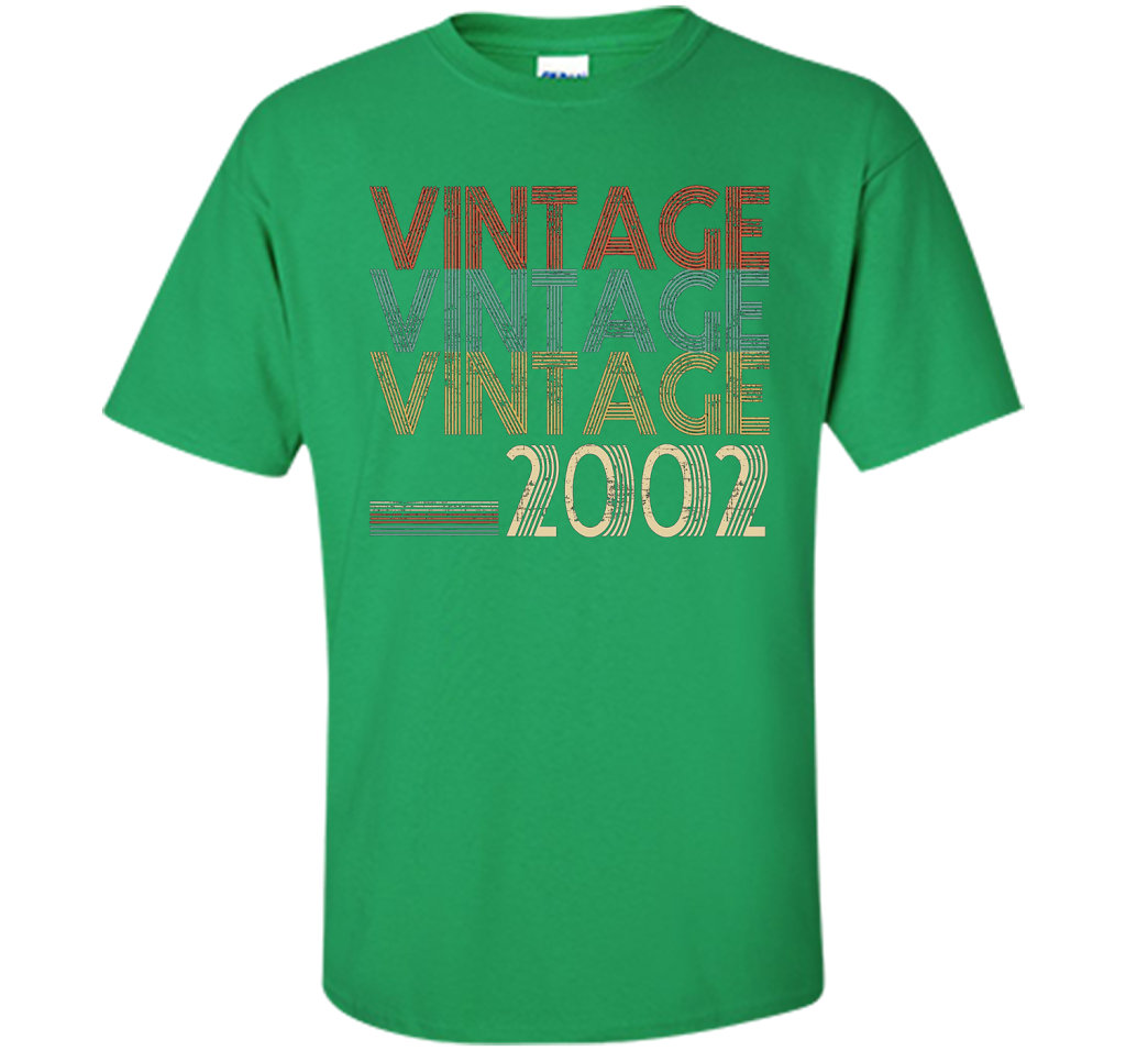 Retro Classic Vintage 2002 - 15th Gift 15 Yrs Years Old cool shirt Irish Green
