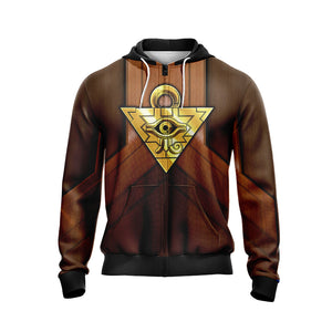 Yugioh - Millennium Puzzle Card Unisex Zip Up Hoodie