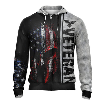 Veteran New Unisex Zip Up Hoodie