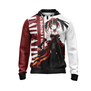 Date A Live Tokisaki Kurumi Unisex Zip Up Hoodie