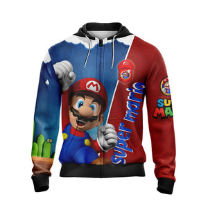 Mario Bros Unisex Zip Up Hoodie