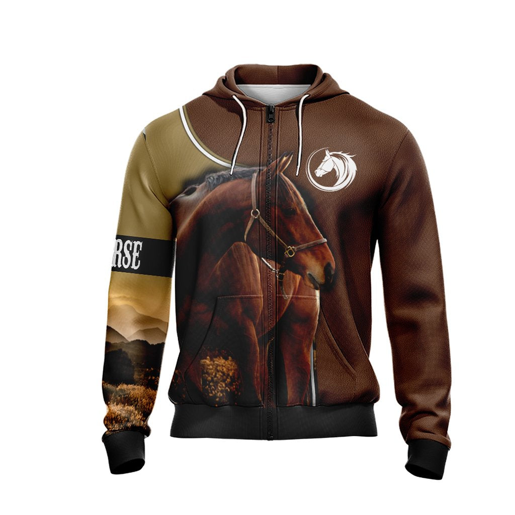 Horse New Style Unisex Zip Up Hoodie