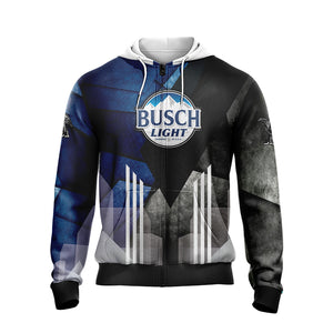 Busch Light Beer Unisex Zip Up Hoodie