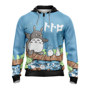 Totoro Unisex Zip Up Hoodie